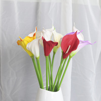 Fleurs artificielles Sen Masine au toucher réel, lys Calla pour bouquet de mariage DIY, décoration de fête et de maison, rouge, blanc, violet, orange, vert