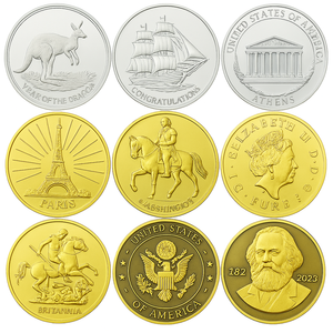 Nhà máy tùy chỉnh thiết kế đôi bên tiền xu <span class=keywords><strong>Chrome</strong></span> mạ sưu tập mạ Vàng thách thức Kẽm hợp kim trống tiền xu - Product Image 1