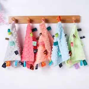 Baby Peas Soothing Towel Cotton Baby Soft Skin-friendly Handkerchief multifunctional appease towel for baby comforter