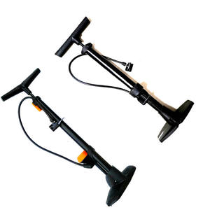 Pompe à air haute pression en acier pour vélo, diamètre 35 mm, jauge noire et orange pour gonflage des pneus de véhicules électriques et de motos - Product Image 1