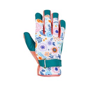 Gants de sécurité confortables en cuir de polyester imprimés floraux antidérapants pour femmes compatibles avec un écran tactile pour les travaux de jardin - Product Image 4
