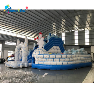 <span class=keywords><strong>Precio</strong></span> de fábrica muñeco de nieve Casa de rebote niños saltando parque infantil obstáculo inflable tobogán - Product Image 4