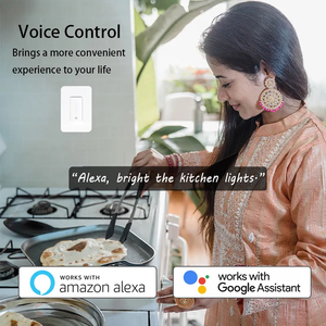 Tuya Amerika sakelar cerdas tombol sentuh lampu redup, kit rumah kerja modern dengan remote wifi - Product Image 3