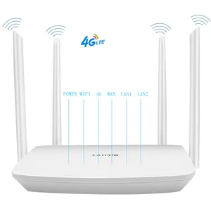Router Wifi 4G Universal Wifi, Router Wifi 4G dengan Slot Kartu Sim Multi Sim dan Kartu Sim 4G LTE 4 * 5dBi Antena