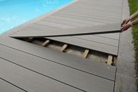 Planches de terrasse en bois composite pour l'extérieur, respectueuses de la peau Nature Aspect bois Texture 3d Revêtement de sol gaufré Wpc Terrasse en composite