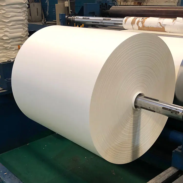 Materiali su misura bianco tazza di carta impermeabile materia prima carta di rotolamento per tazza di caffè PE carta patinata rotolo di carta