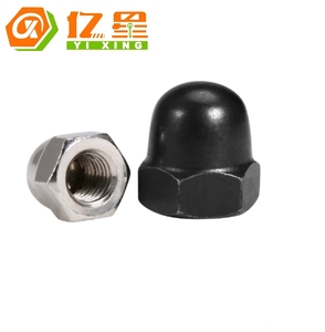<span class=keywords><strong>Écrou</strong></span>s hexagonaux nickelés GB923, noirs, décoratifs, à tête bombée, pour quincaillerie de meubles - Product Image 2