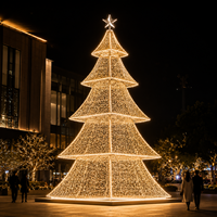Großer Grüner Mehrstufiger Runder Präsentationsturm für Einkaufszentrum-Eingang Wasserdichtes 3D Riesen-LED Weihnachtsbaum-Motiv-Licht