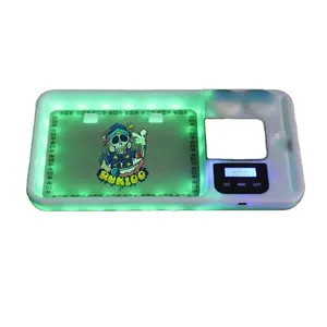 Hot Sale Factory Großhandel Custom Logo Tabak LED Rolling Tray mit Waage