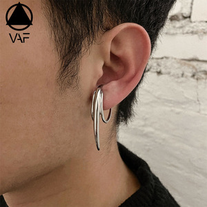 Clip per Orecchie Regolabile VAF Amazing in Acciaio Inossidabile Lucidato, Stile Futuristico Unisex, Nuovo Design - Product Image 1