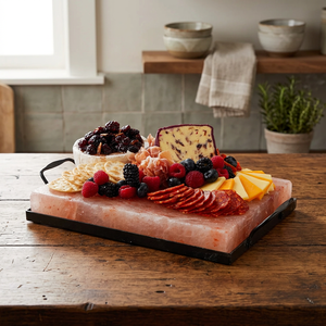 Wholesale Custom shape Square Shape Himalayan Salt Cooking Slab <b>Plates</b> And Himalayan Salt Block Tray BBQ Grill <b>Rack</b> For BBQ - Product Image 1