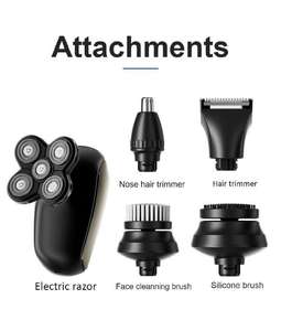 CITICITY Plastic Casing Cost-Effective USB Charging Five Blade IPX7 Waterproof Profesional Shaver Electric Shavers for <b>Men</b> - Product Image 4