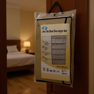 Sac suspendu en tissu non tissé Mnj 45x128cm, organiseur de chaussures à suspendre sur la porte - Product Image 2