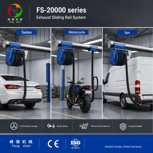 Sistema di Guide Scorrevoli per Scarichi FS-20000 Approvato CE ISO, Carrelli Avvolgibili a Parete Multi-Bay per Officina 1YW Personalizzato OEM - Product Image 5
