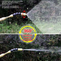 Semprotan Taman Tekanan Tinggi, Nozzle Selang Semprot dengan Berbagai Pola Semprotan untuk Menyiram, Mencuci Mobil, dan Memandikan Hewan Peliharaan