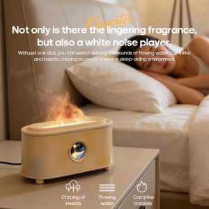 Креативный аромадиффузор CustomPic 200 мл с эффектом пламени, увлажнитель с белым шумом, праздничный подарок с цветной подсветкой/Bluetooth-колонкой - Product Image 5