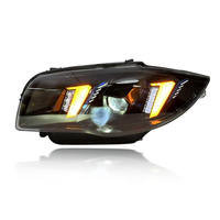 Pièce auto pour BMW Série 1 E87 Phare 2004-2011 Nouveau design style yeux de serpent double couleur jaune blanc DRL LED