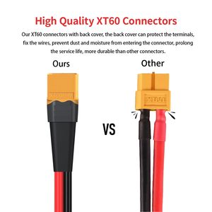Câble ELFCULB XT60 vers borne à anneau, câble connecteur XT60 mâle vers borne à anneau 10AWG avec fil pur étamé pour batterie RC et solaire - Product Image 2