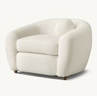 Mobilier personnalisé d'usine SYLVAIN fauteuil à coussin intégré extra épais canapé classique confortable fauteuil de salon doux