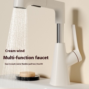 Robinet <span class=keywords><strong>de</strong></span> lavabo monotrou noir ZEPENG style extractible chaud et froid mitigeur d'eau monté sur le pont - Product Image 5
