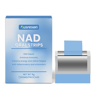 Ausreson OEM NAD Bandes de film orales à dissolution rapide, supplément pour les soins de la peau, Resvératrol, Collagène, Comprimés oraux, Bandes de film orales NAD+