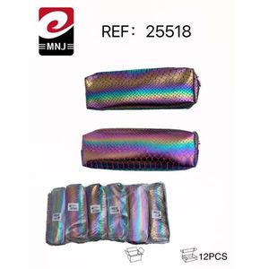 MNJ Holographic Pencil Case 12Pcs Rainbow Iridescent Cosmetic Bag For Makeup Storage - Product Image 1