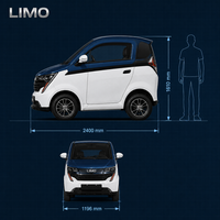 Voiture électrique miniature pour adultes LIMO X7 1500W 45km/h 4 roues, cabine fermée, pour usage quotidien, certifiée CEE, vente en gros