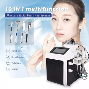 Appareil de peeling à jet d'oxygène 10 poignées, ultra-exfoliant réglable, stylo hydro-nourrissant pour la peau, resserrement des pores, filtration - Product Image 1