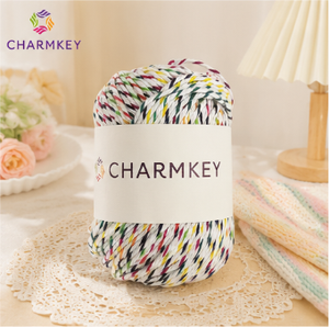 ไหมพรมถัก Charmkey 100% คอตตอน หลากสี ลายจุด เนื้อนุ่ม ระบายอากาศได้ดี เหมาะสำหรับถักโครเชต์ด้วยมือ สำหรับเสื้อผ้าเด็ก ผ้าคลุมไหล่ งาน DIY ในช่วงฤดูร้อน - Product Image 3