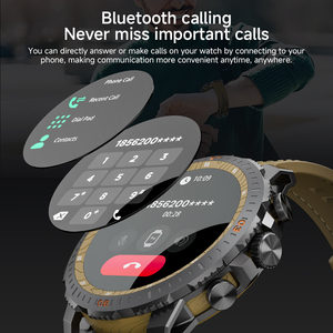 <span class=keywords><strong>QSF</strong></span> hommes 1.43 ''écran HD AMOLED IP68 étanche montre intelligente podomètre calories santé activité Tracker mode sport montres intelligentes - Product Image 4