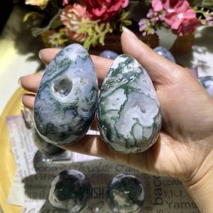 Wholesale Natural Gemstones Massage <b>Tool</b> Oval Egg for Women Made of Good Quality Moss Agate Crystal Eggs - Product Image 6