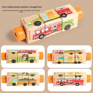 Puzzle rotanti in legno per bambini da 5 a 7 anni giocattoli per il trasporto di animali - Product Image 2