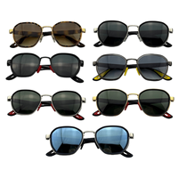 Lunettes de soleil de luxe de haute qualité avec logo en verre poli, unisexes, pour hommes et femmes, lunettes de soleil polarisées en métal doré, UV400
