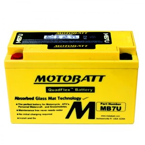 แบตเตอรี่โมโตแบต MB7U 12V 6Ah AGM สำหรับรถจักรยานยนต์ ATV สโนว์โมบิล - Product Image 1