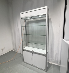 Vitrina de Exhibición de Vidrio de 72 Pulgadas de Alto con Marco de Aluminio Ligero, Vitrina de Vidrio para Tienda de Cigarrillos, Vitrinas de Exhibición - Product Image 1