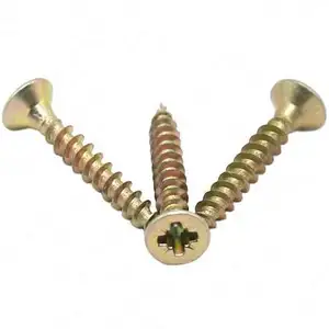 Customization Oukailuo Yellow Zinc Screw Pozi Trim Head Wood Screw Wholesale