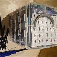 Kit de 1045 pièces d'accessoires mixtes pour réparation de pare-chocs de voiture : vis, rivets et clips de fixation