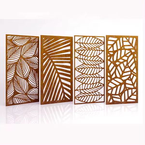 Pantallas de Jardín, Cercas Metálicas Cortadas con Láser, Cercas de Acero Corten, Pantallas de Privacidad para Exteriores - Product Image 1