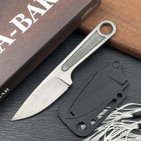 Nouveau design 1119 Couteau de poche droit compact à lame en acier à haute teneur en carbone et manche pleine longueur, pour fruits, survie en extérieur et chasse