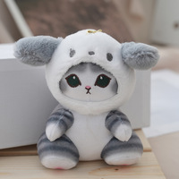 Pendentif porte-clés poupée chat requin, petit sac, vente en gros, populaire sur internet, mignon, super doux, en coton PP, peluche courte, dessin animé, en boîte