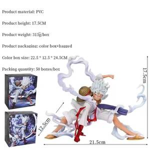 Figura de Acción de 17.5cm del Dios del Sol Nika Gear 5 Monkey D. Luffy en Postura de Sentadilla con Cabello Blanco, Modelo de Juguete - Product Image 6