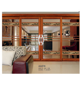 Chêne américain Anodisation en aluminium portes coulissantes avec isolation <span class=keywords><strong>phonique</strong></span> pour balcon - Product Image 6