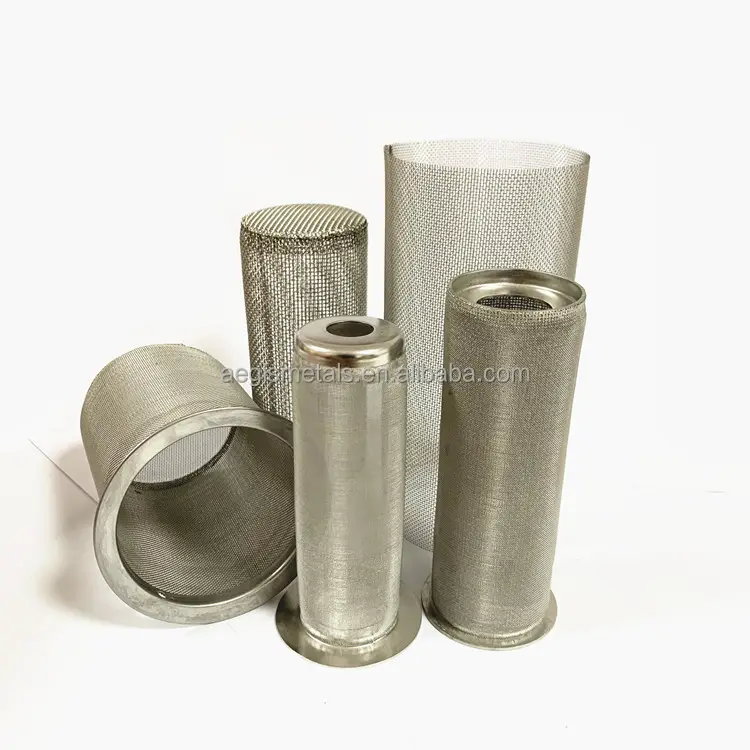 SUSステンレス鋼織りメッシュチューブ直径5-300mm活性炭金属フィルターチューブ
