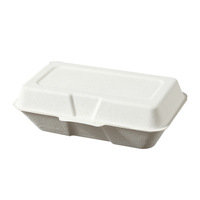 Nouvelle boîte pliante à bagasse jetable boîte à hot-dog Design Sense Dégradable Écologique Sûr Papier de canne à sucre non toxique