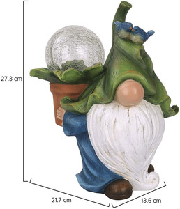 Ornements de <span class=keywords><strong>jardin</strong></span> en polyrésine/résine, décoration de <span class=keywords><strong>jardin</strong></span> féérique solaire à LED en forme de gnome - Product Image 1