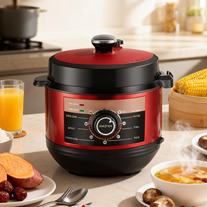 Olla a Presión Eléctrica Comercial o Doméstica de Alta Calidad, Olla a Presión Multicapacidad de Acero Inoxidable KC04024 - Product Image 1