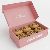 Boîte d'expédition en papier chocolaté imperméable avec doublure en éponge pour biscuits, gâteaux et desserts – Offre spéciale à prix réduit