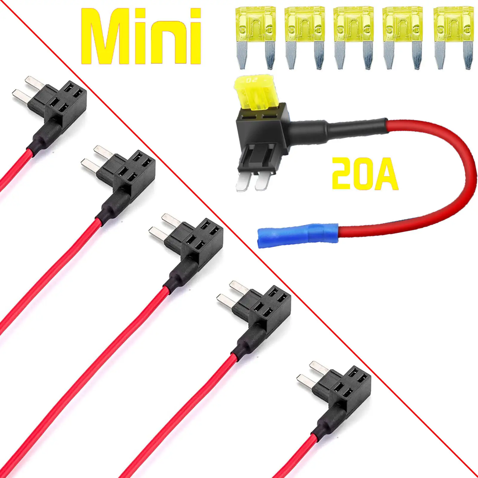 20a Mini Apm Atm Blade Zekering Houder Auto Toe Te Voegen Een Circuit Zekering Kraan Adapter Kit