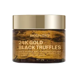 Soins du visage Collagène Taches sombres Hydratant Anti-âge Rides Peau éclatante 24K Noir Truffe Or Crème pour le visage pour les femmes - Product Image 1