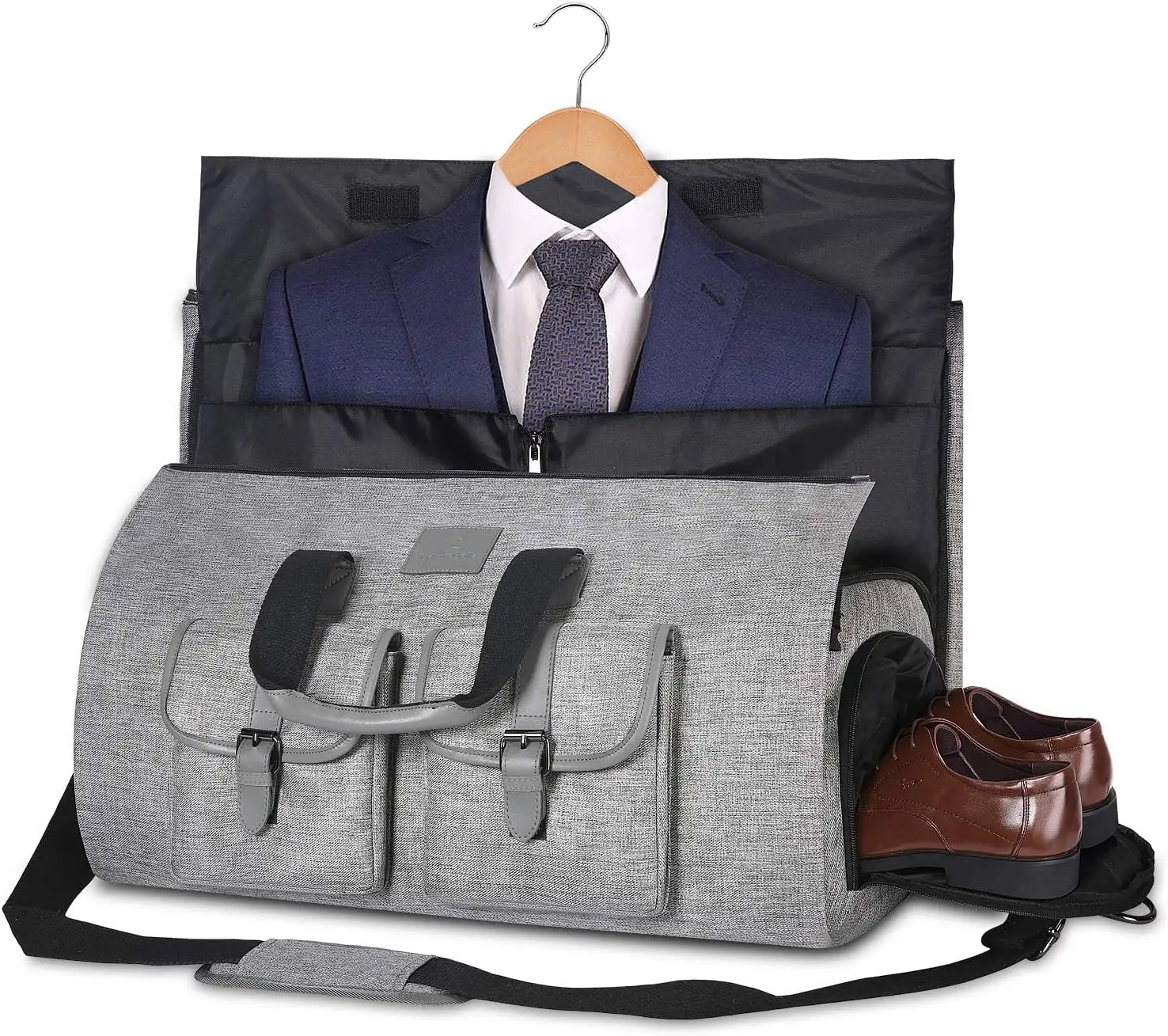 Mochila grande de mão para viagem, bolsa de viagem com bolsa para sapatos, ideal para homens e mulheres, ideal para uso em viagens de fim de semana